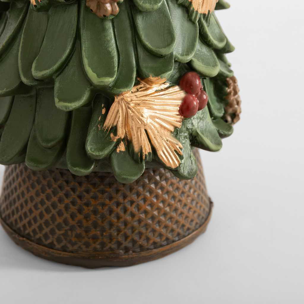 Vánoční dekorace zelený stromeček 30,8 cm