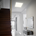 Bílé stropní svítidlo SLIM LED s dálkovým ovládáním 42x42 cm