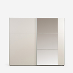 Šatní skříň s posuvnými dveřmi a zrcadlem BASTIA 2 kašmírová 250 cm