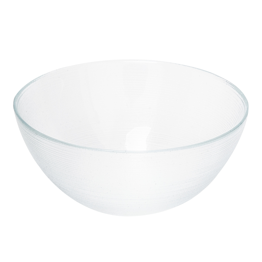 Skleněná mísa na salát s pruhy 15x6,5 cm