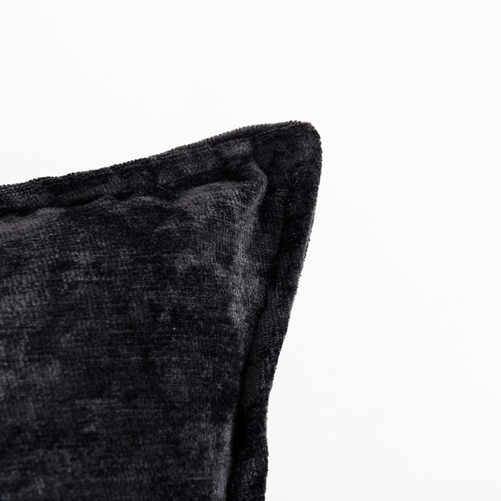 Dekorační povlak na polštář černý SOLLE 45x45 cm