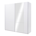 Bílá zrcadlová šatní skříň BASTIA 200