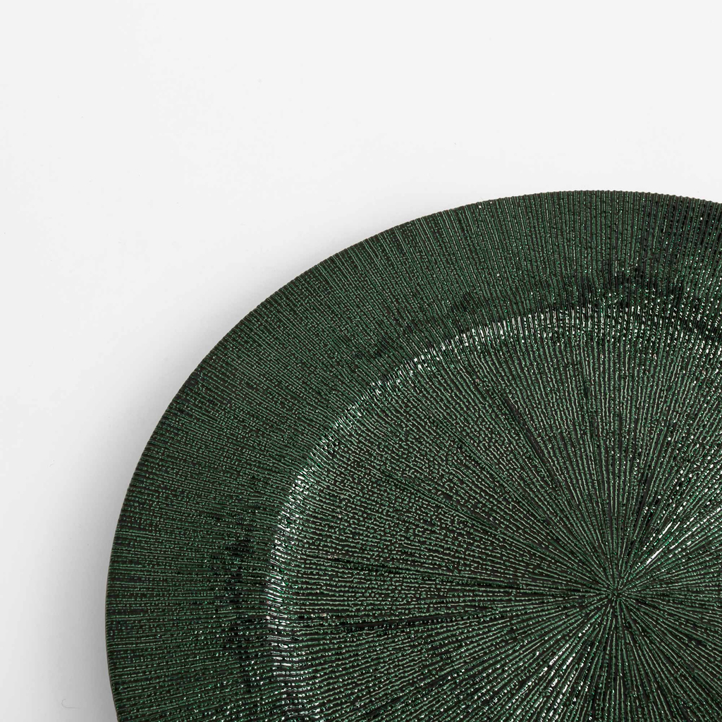 Dekorační zelený talíř 33 cm