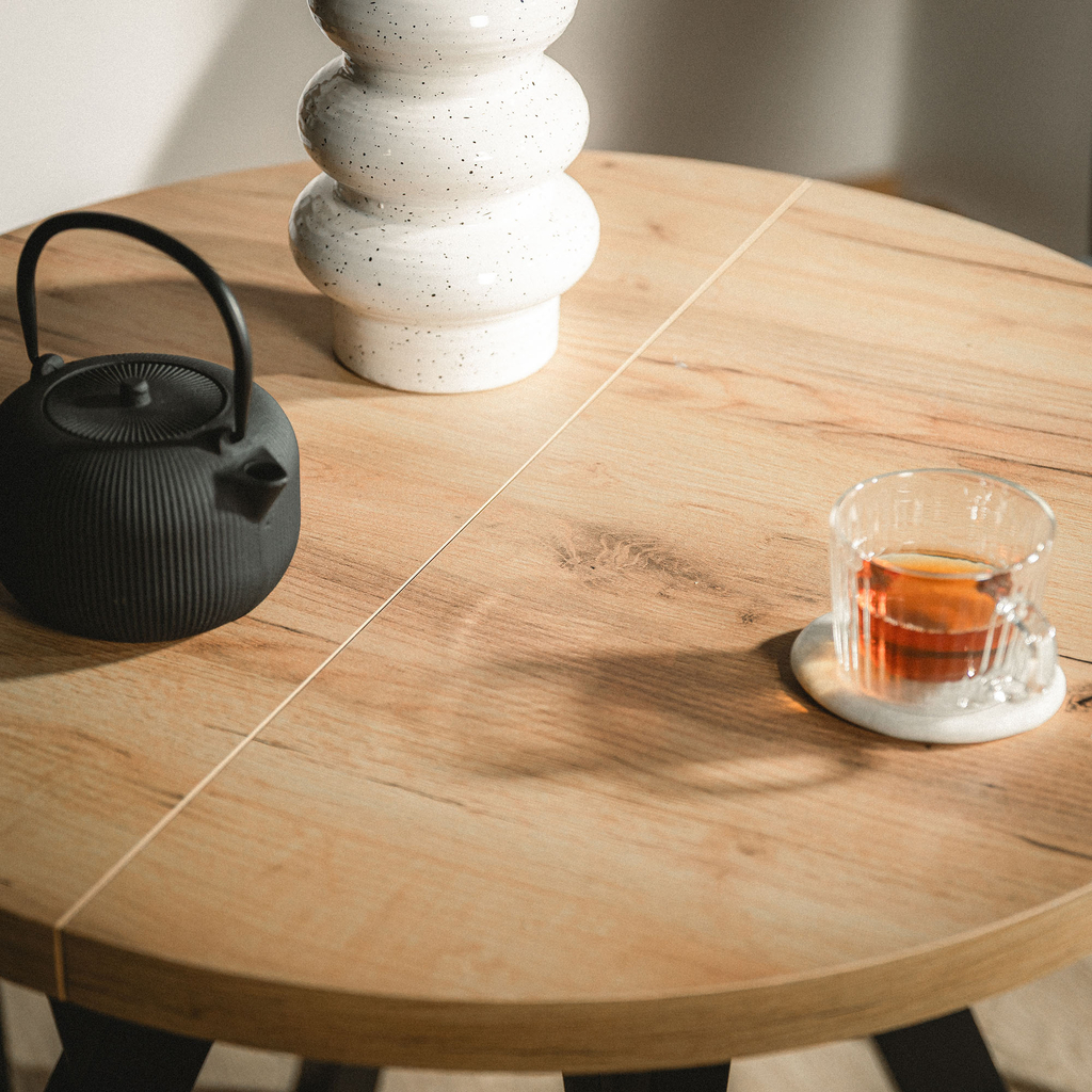 Kulatý rozkládací stůl PAOLO MINI 80-160 cm