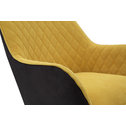 Žlutá otočná židle LUMARS
