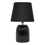 Černá keramická stolní lampa 28 cm