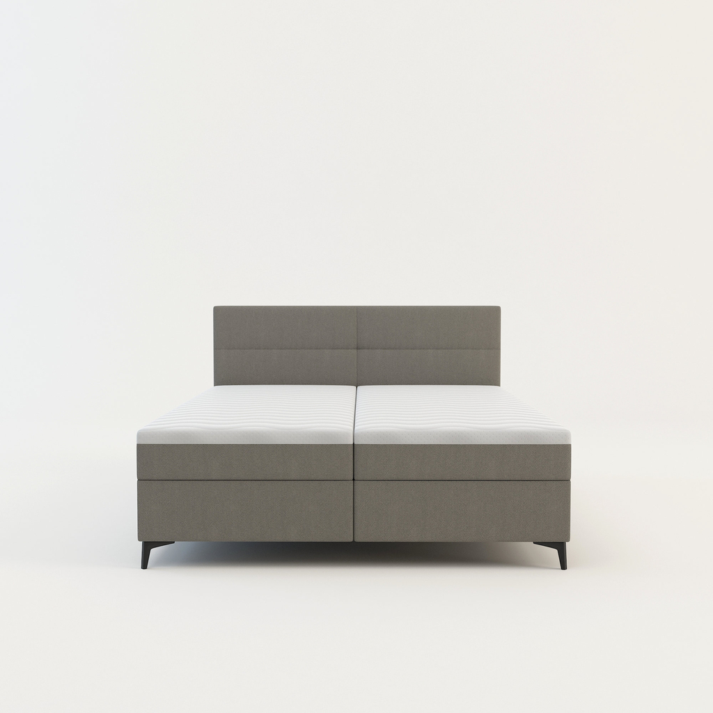Světle šedá postel boxspring MARY 160x200 cm