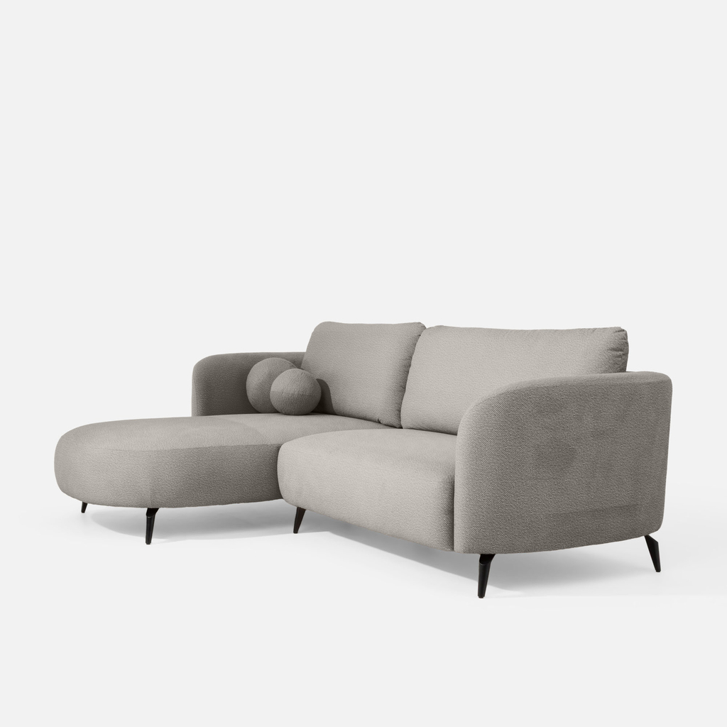 Rohová sedačka šedá RAVELLO levá