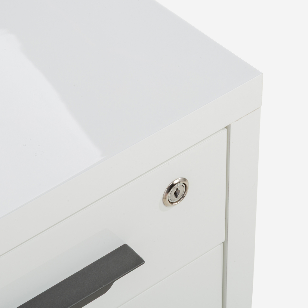 Zásuvkový kontejner DISEGNO WHITE OFFICE bílý lesk