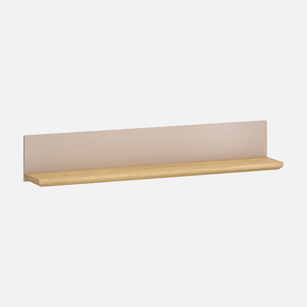 Závěsná police 130 cm IDELLO taupe a kamenný dub