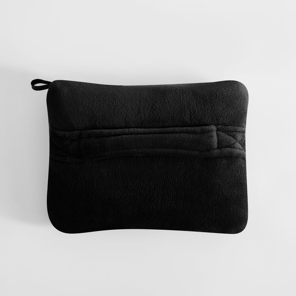Černá cestovní deka 2v1 TRAVEL BLANKET 130x160 cm