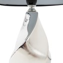 Stolní lampa keramická černo-stříbrná, 31 cm