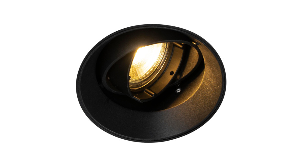 Černé bodové svítidlo ONEON o průměru 9,6 cm