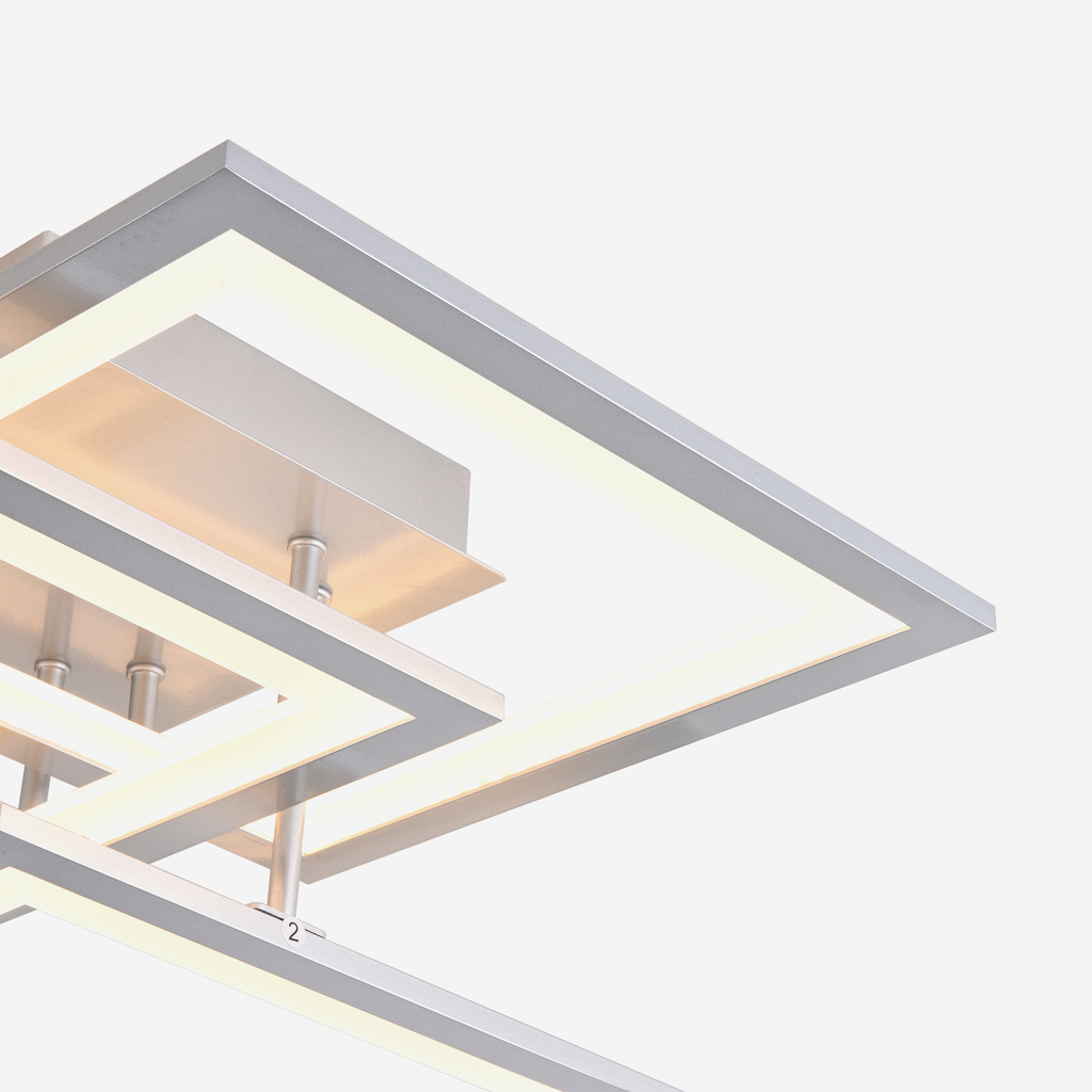 Stříbrné stropní LED svítidlo rám MODESTO