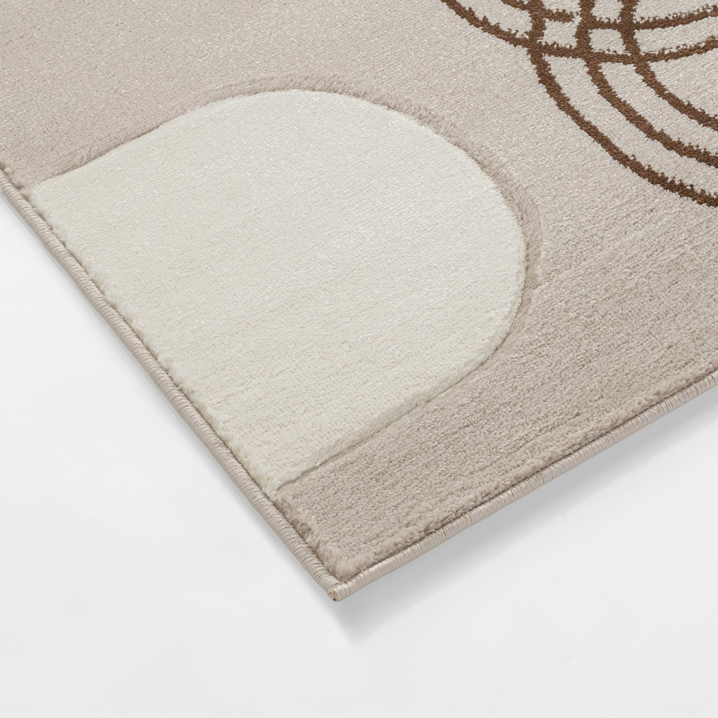 Koberec art déco béžový MILLEY 80x150 cm