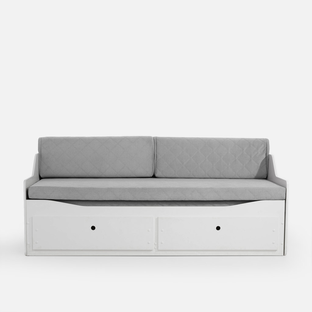 Rozkládací postel pro mládež GRAND bílo-šedá 80x200 cm