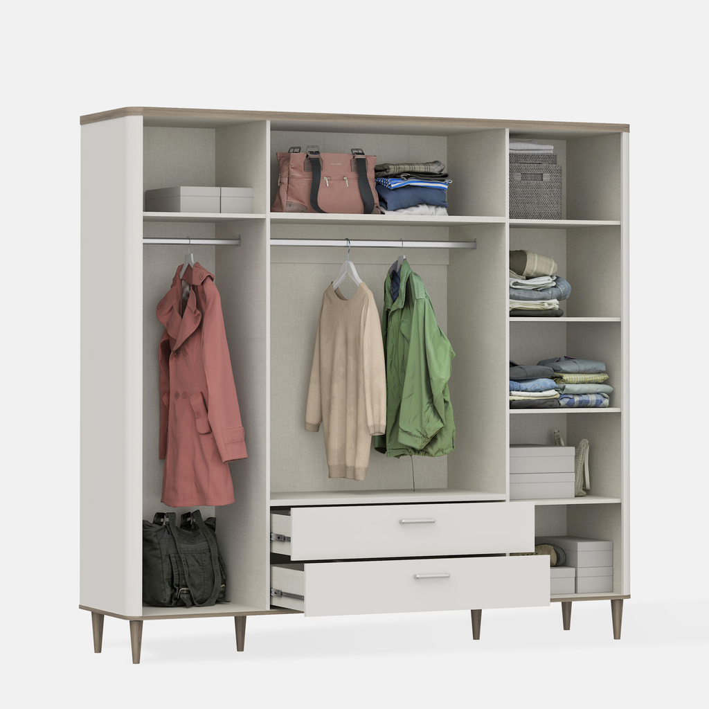 Šatní skříň 4-dveřová se zrcadly LACETTI