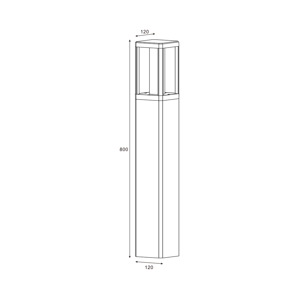 Černá venkovní stojací lampa LED IP65 URBAN