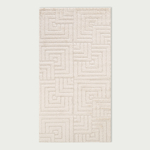Krémový koberec geometrický 80x150 cm