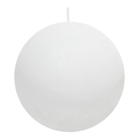 Svíčka koule RUSTIC  bílá 8 cm