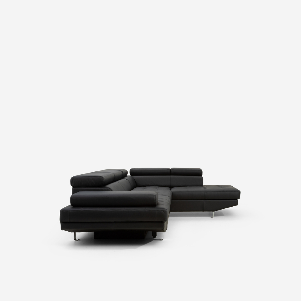 Rozkládací kožená rohová sedací souprava VANILLA NEW pravá