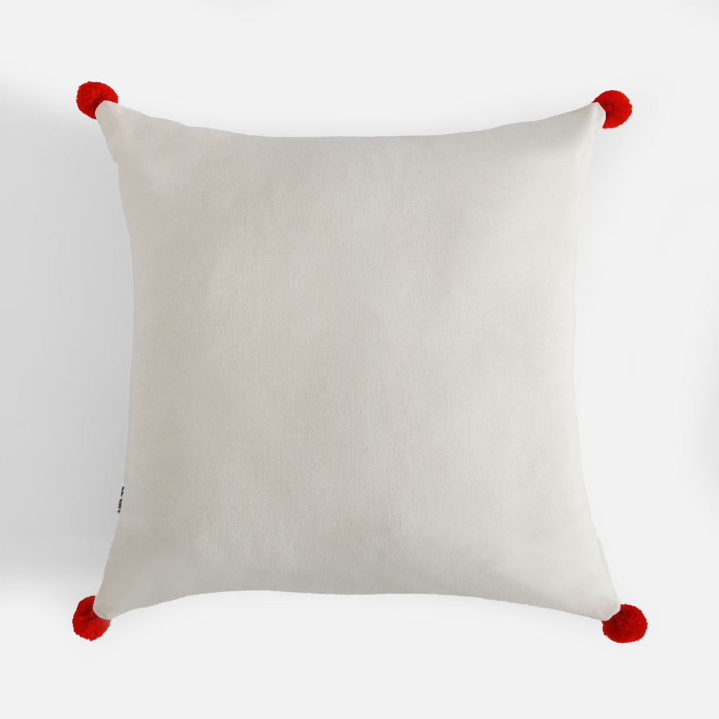 Vánoční povlak RETRO se sněhulákem bílý 45x45 cm