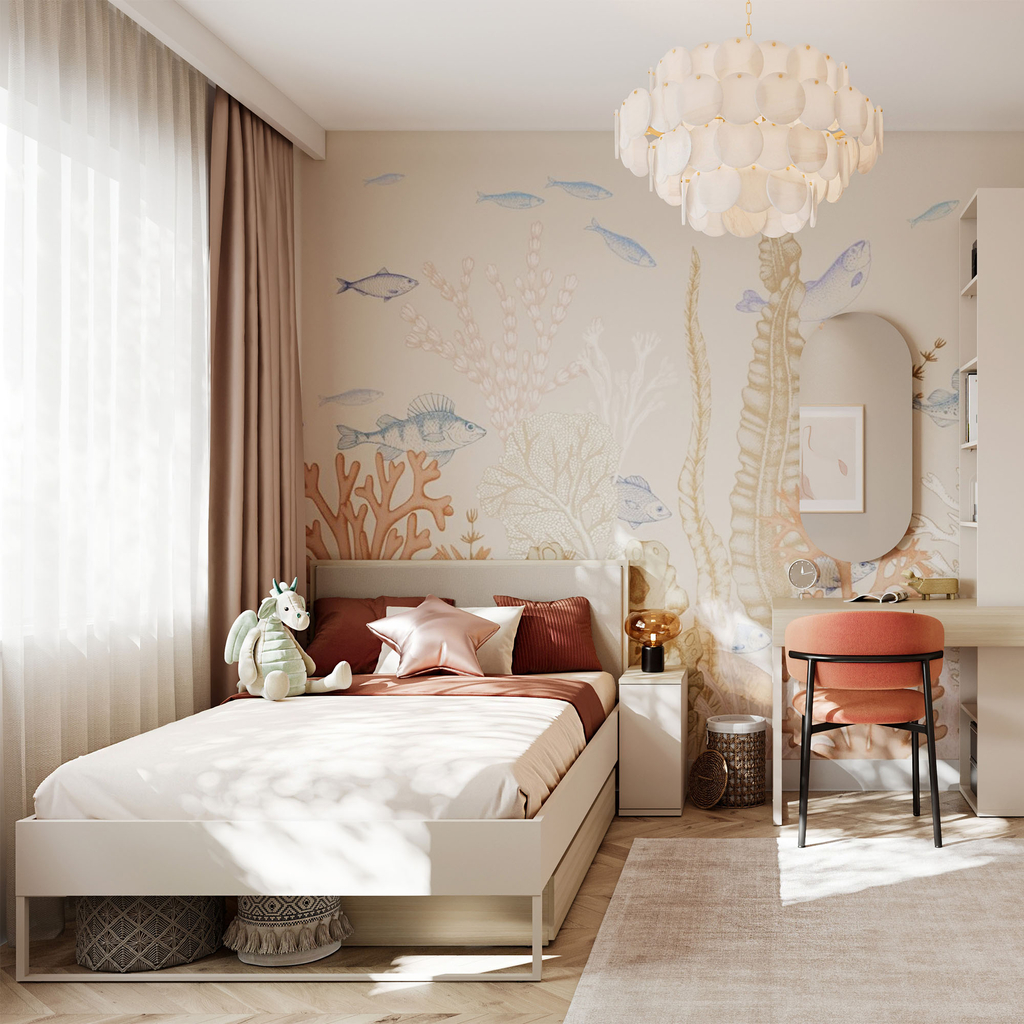 Postel s roštem a úložným prostorem CHARLIE 120x200