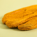 Hnědé kožené rukavice na grilování 35 cm