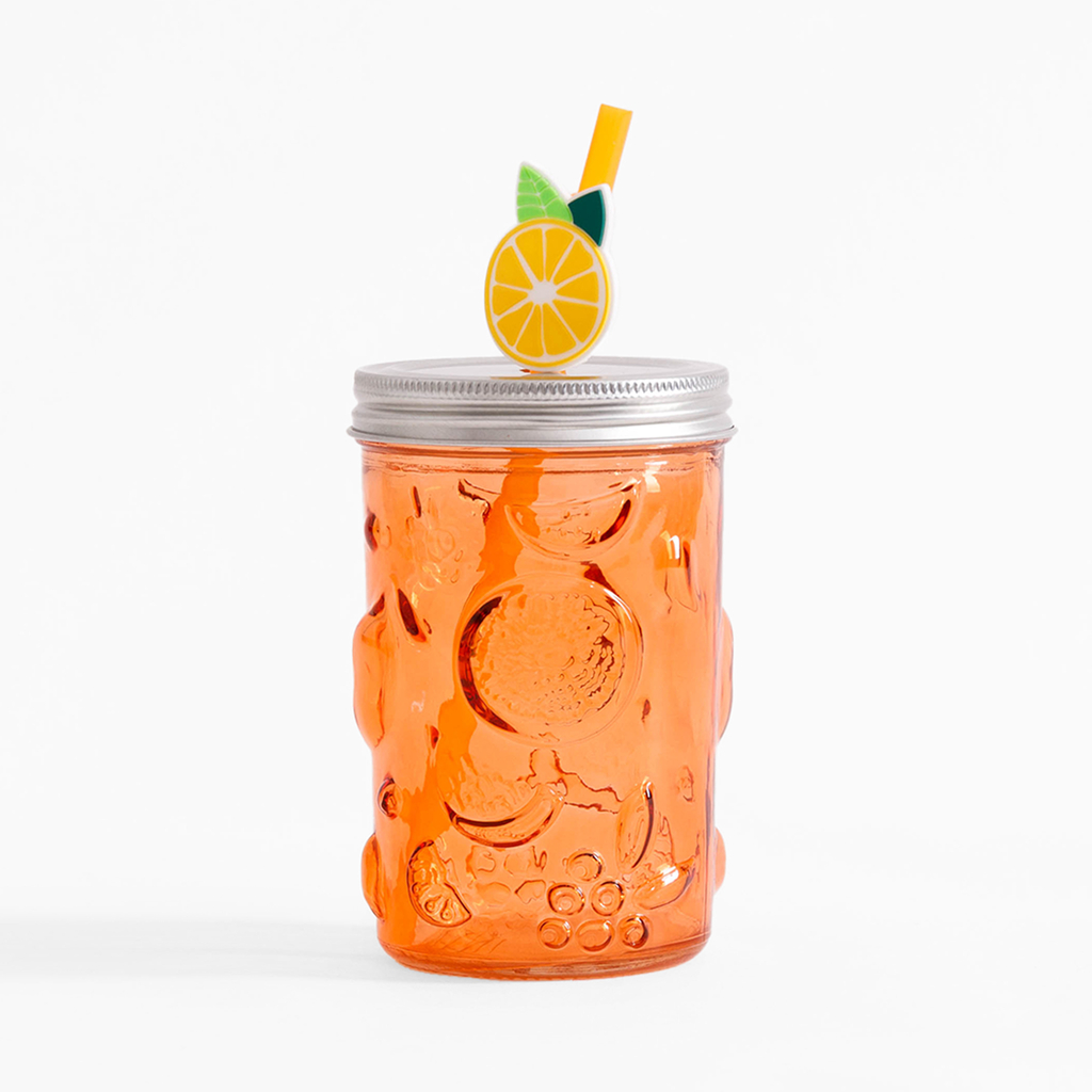 Sklenice s brčkem 500 ml MIX