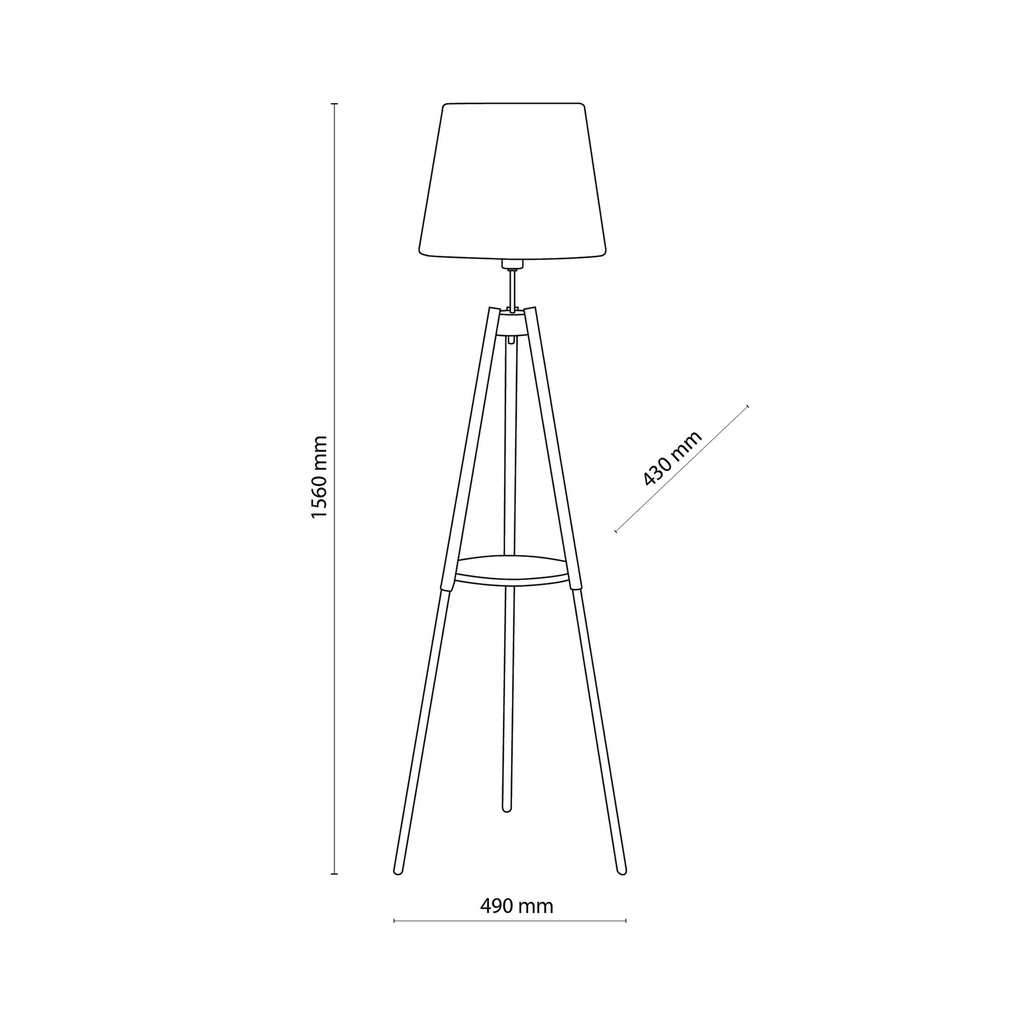Bílá stojací lampa VAIO