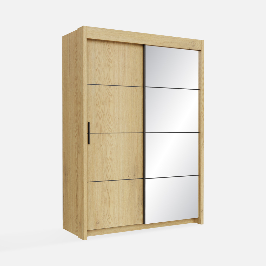 Zrcadlová skříň s posuvnými dveřmi 150 cm OTIS dub cremona