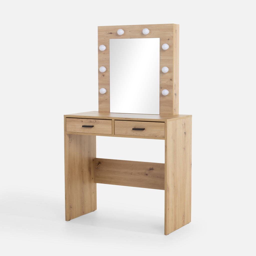 Toaletní stolek s osvětlením EMMA dub artisan