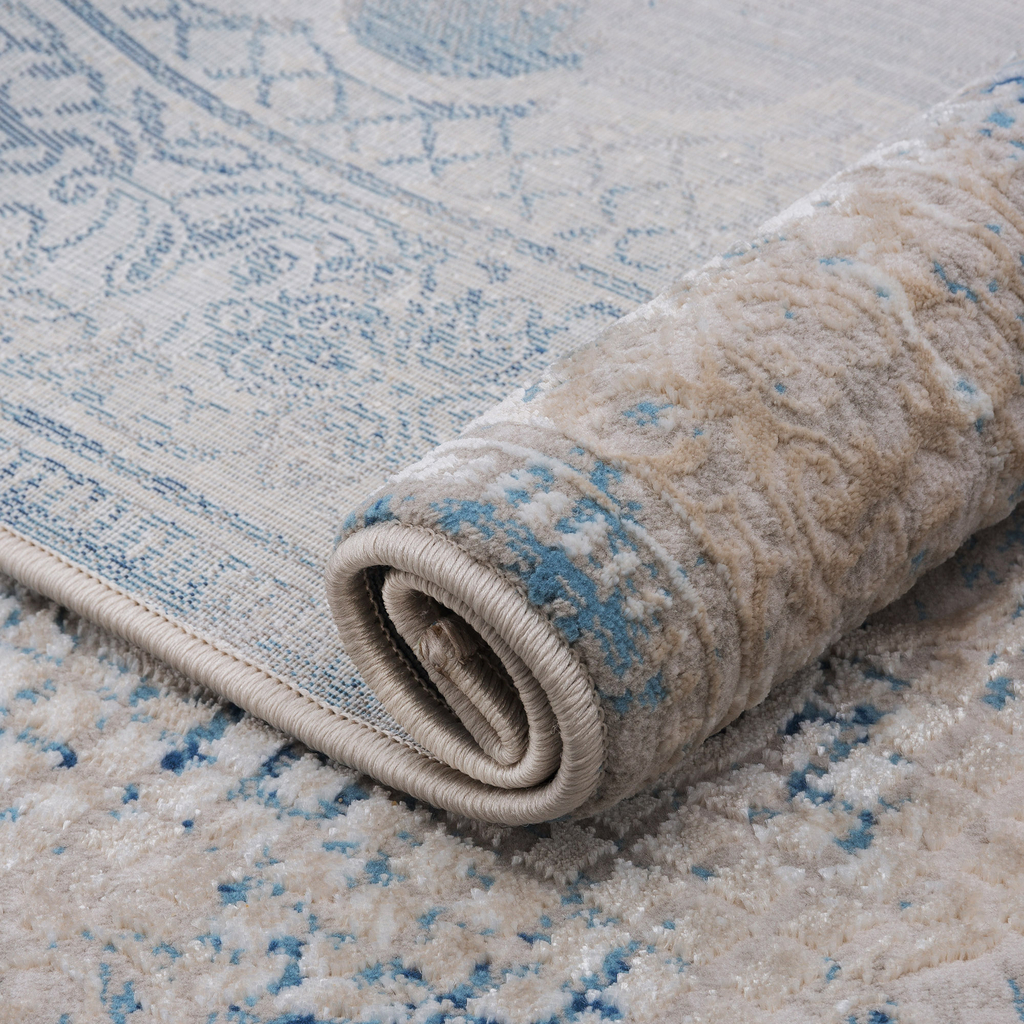 Koberec s orientálním vzorem modrý ALMERA 80x140 cm