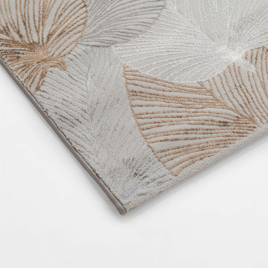Moderní koberec s listy, 80x150 cm
