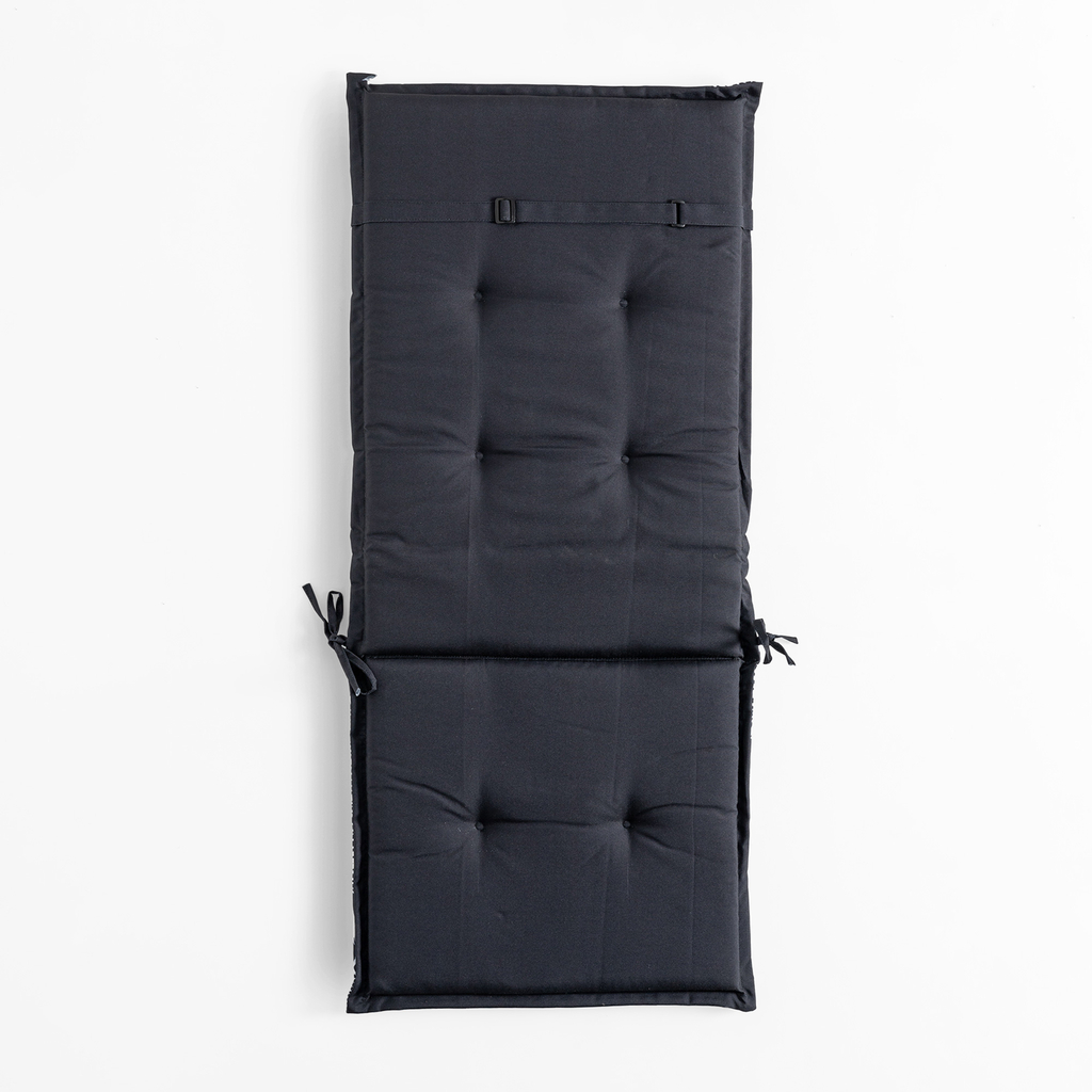Černý polstr na židli SAMBA 50x118 cm
