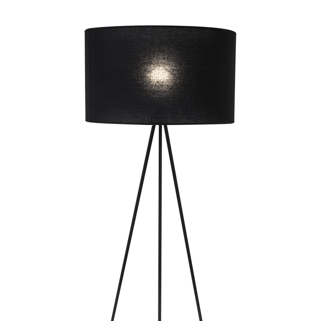Černá stojací lampa na trojnožce TAGO