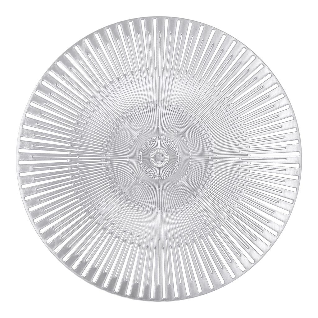Kulaté stříbrné prostírání 38 cm