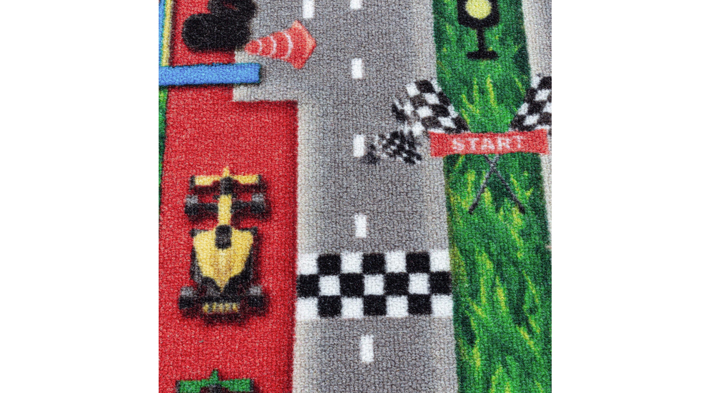 Červený dětský koberec auto PLAY 120x170 cm