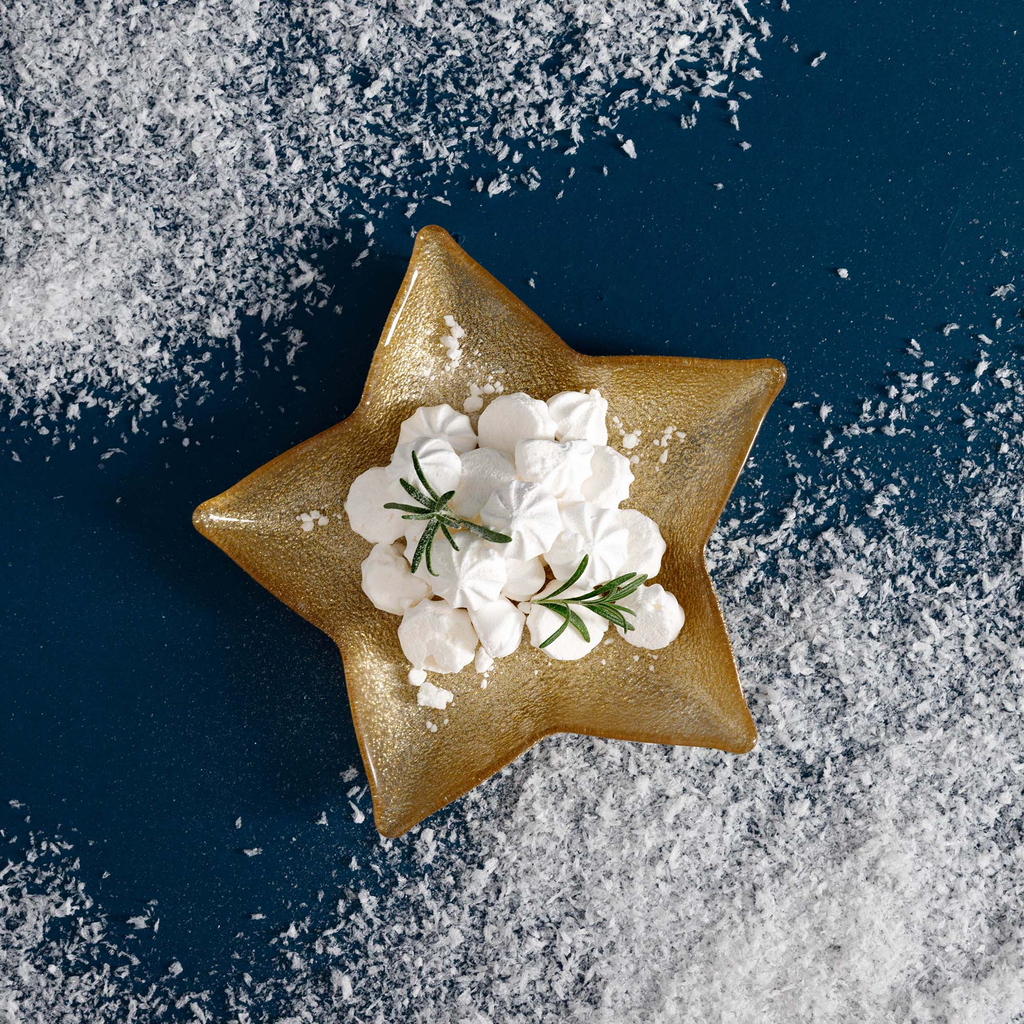 Vánoční servírovací talíř HVĚZDA 20x20x3 cm MIX