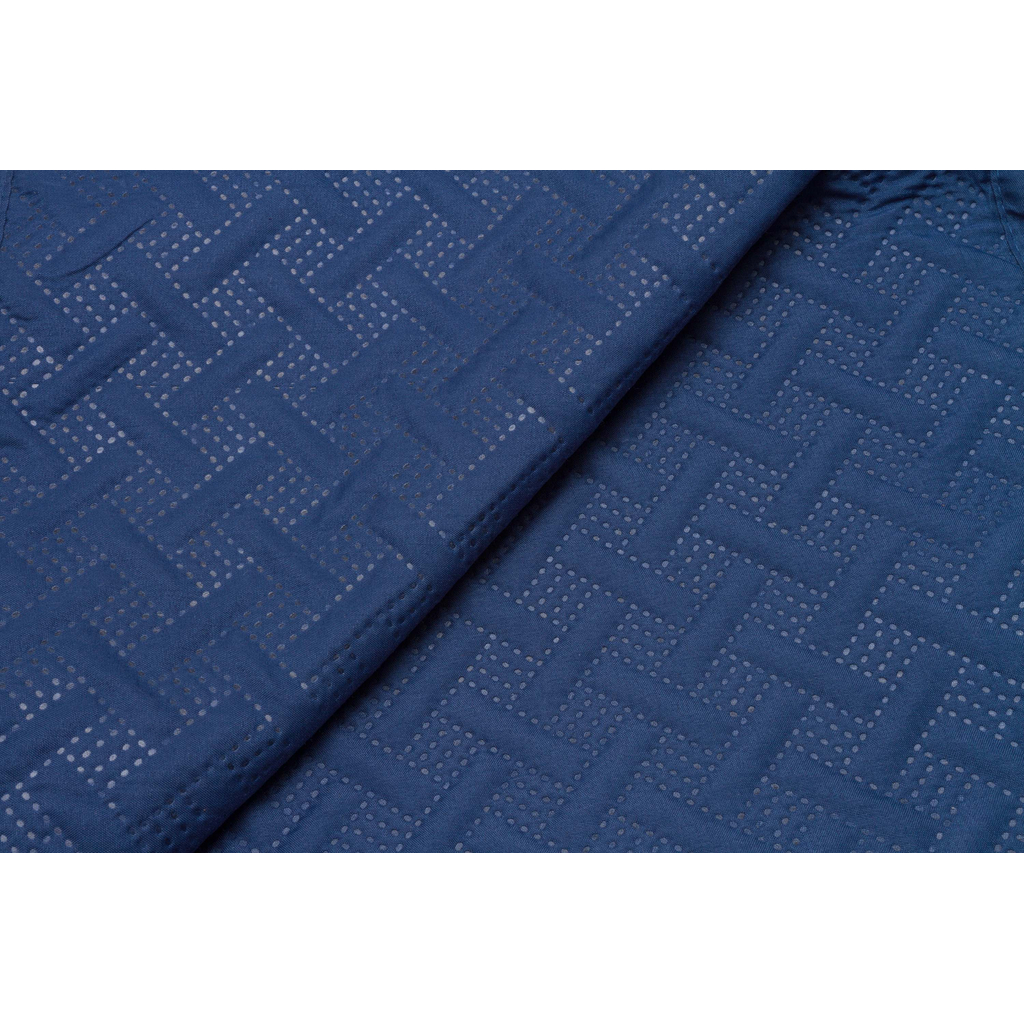 Tmavě modrý přehoz SELINE 200x220 cm