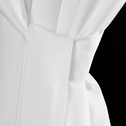 Bílý závěs na terasu s poutky na suchý zip GARDEN 155x200 cm