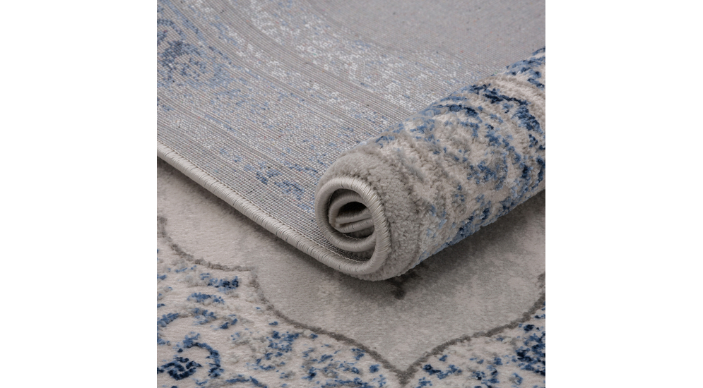 Modrý koberec s orientálním vzorem KAREN 80x140 cm