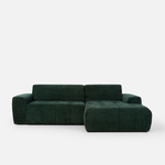 Rohová sedačka s elektrickým nastavením sedáku SAVINON S lahvově zelená lavá