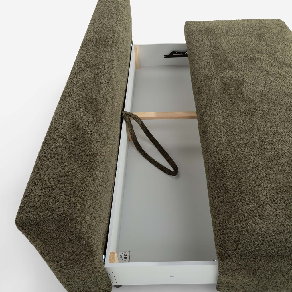 Třímístná rozkládací pohovka MOSS zelená