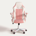 Herní židle UDANDO růžovo-bílá