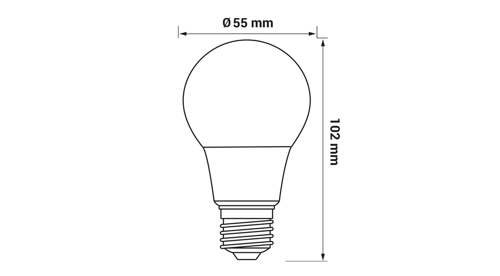 LED žárovka E27 5 W teplé barvy ORO-ATOS-E27-A55-5W-WW