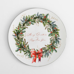 Dekorativní talíř bílý s věncem 33 cm