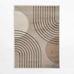 Koberec art déco s oblouky béžový MILLEY 160x230 cm
