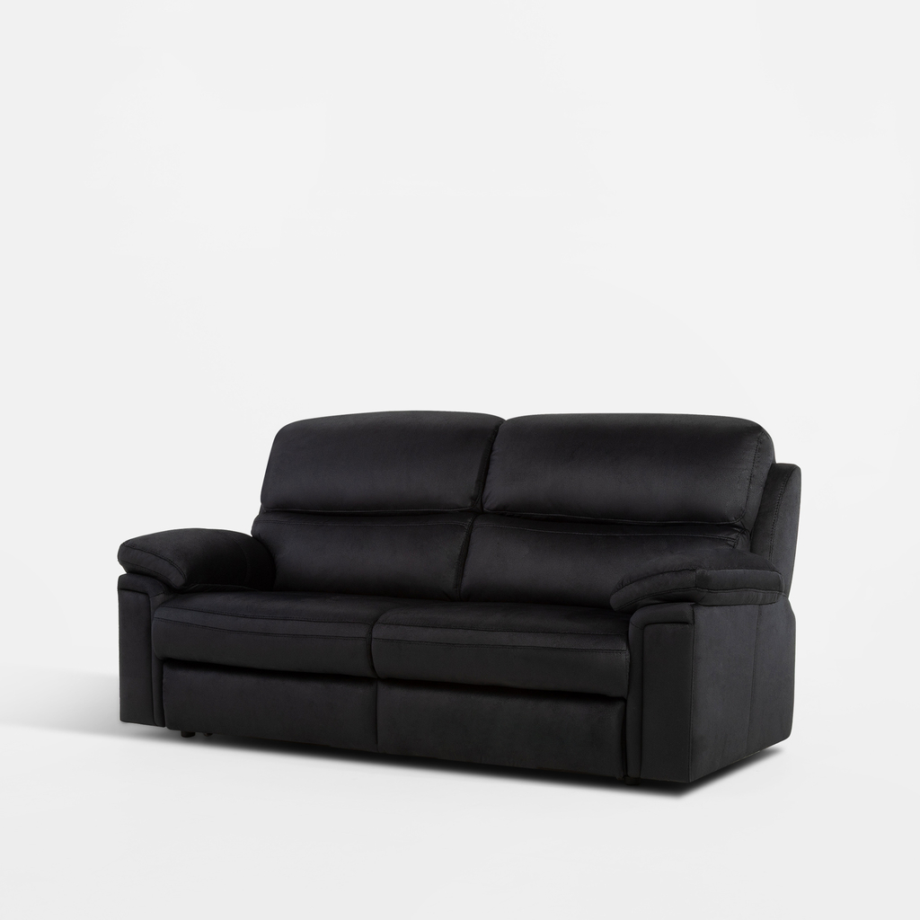 Černá rozkládací trojmístná pohovka DAKO