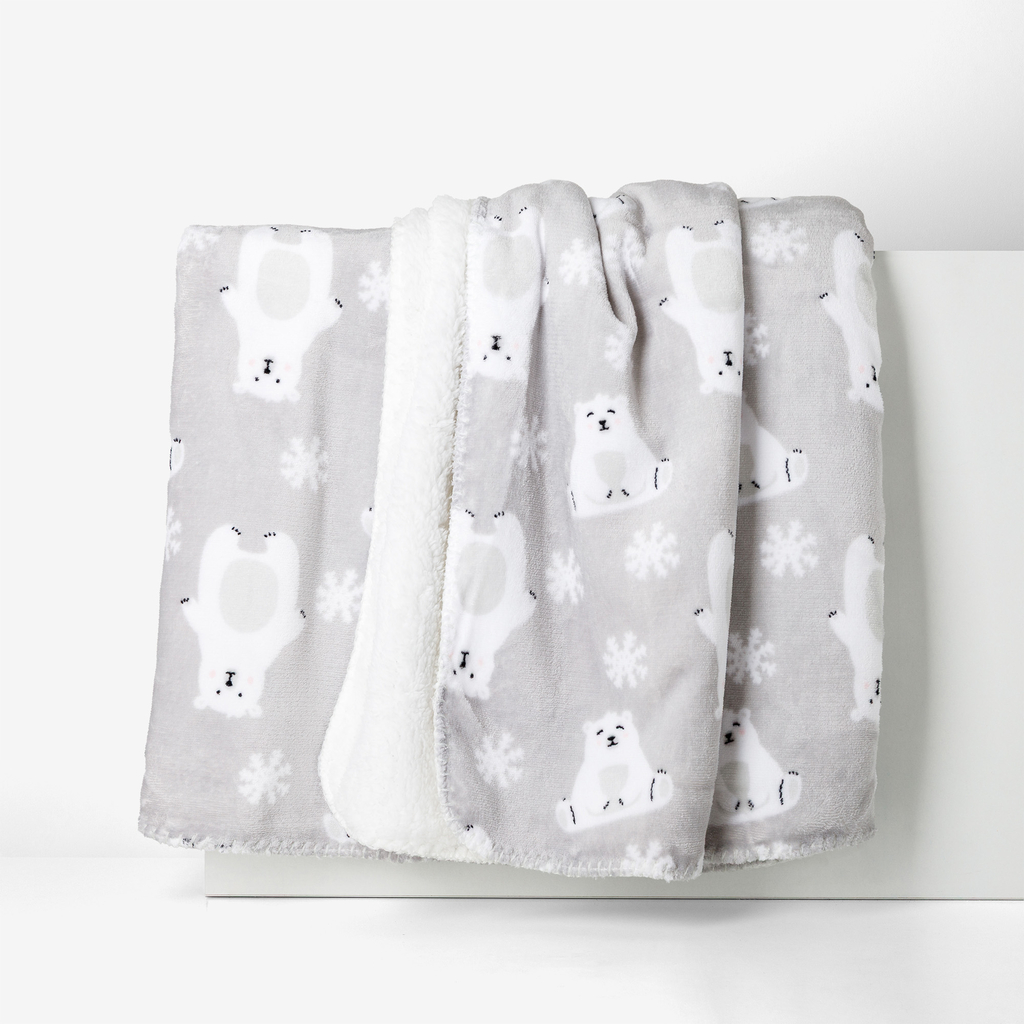 Vánoční deka s medvídky SHERPA 150x200 cm